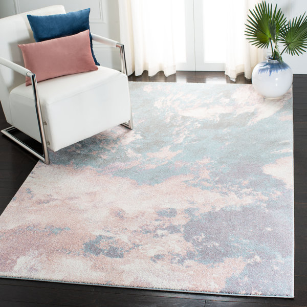 Williston Bellflower Abstract Pink/Blue Area Rug & Reviews Wayfair